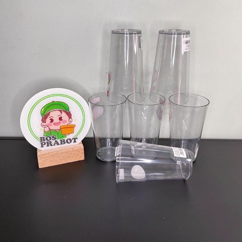 GELAS BENING 500ML / GELAS BENING BPA FREE / GELAS MIKA / GELAS AKRILIK TANPA GAGANG / GELAS ES TEH