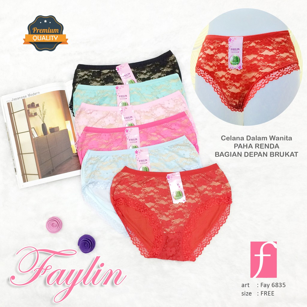 FAYLIN | Celana Dalam Renda Brukat Depan / CD SEXY / art FAY 6835