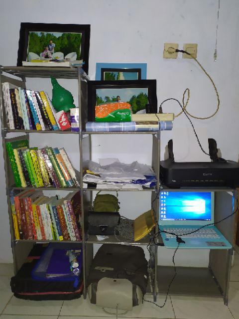 Rak Buku Serbaguna Rak Portable (mudah Dibongkar Pasang)