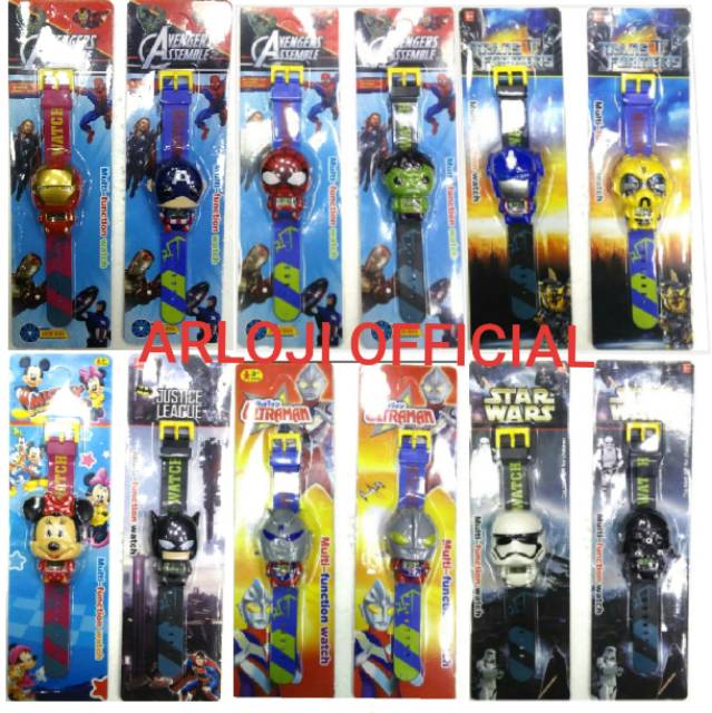 Jam tangan anak digital karakter pencet