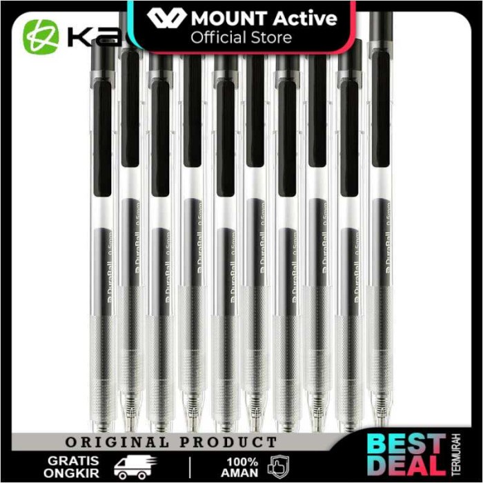 

KACO TURBO Pena Pulpen Bolpoin Gel 0.5mm 10 PCS - K5 (Black Ink)