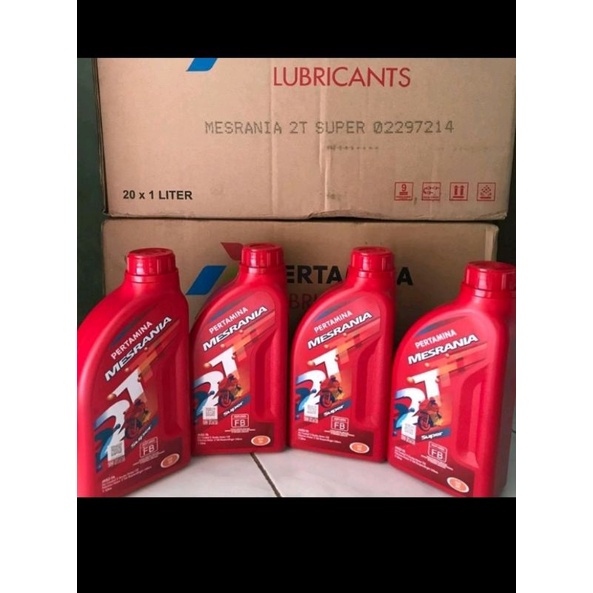 Pertamina Mesran 2tak oli samping motor 2 tak, Mesrania super SAE 20W-50 oil motor 2T