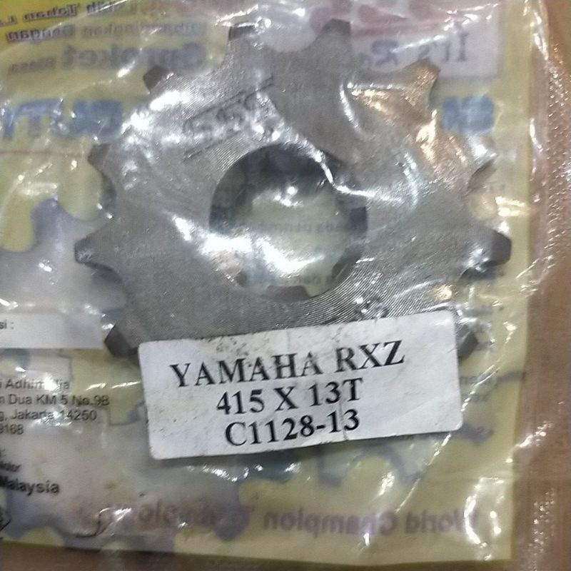 SSS GEAR GER DEPAN 415 JUPITER VIXION R15 MEGAPRO GL CB150R SUPRA SATRIA FU SMASH SHOGUN GIR FRONT SPROCKET-Sss 415x13 rxz.jupi