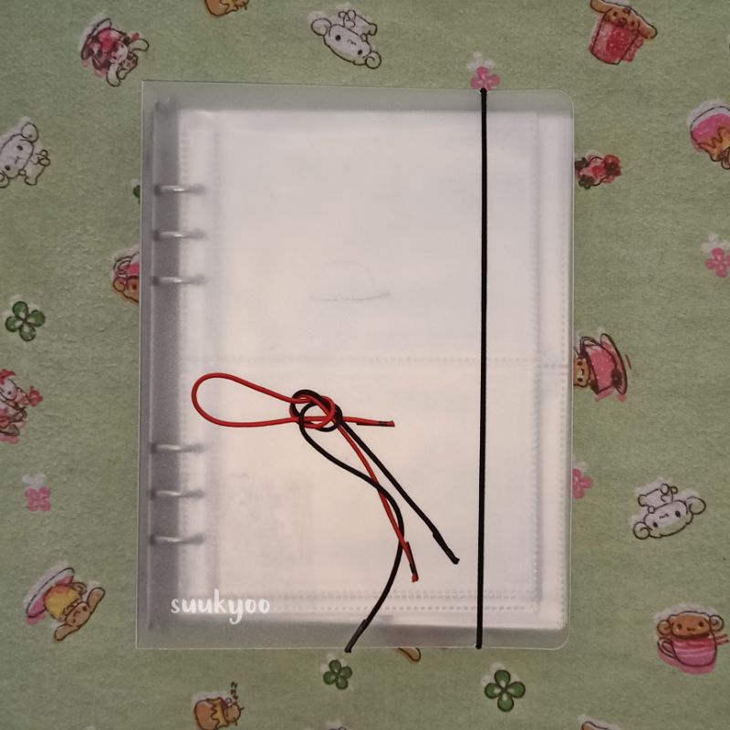 [ READ DESC ] Preloved Binder A5 6 ring + Sleeve, New Innersleeve Sultan Onyx