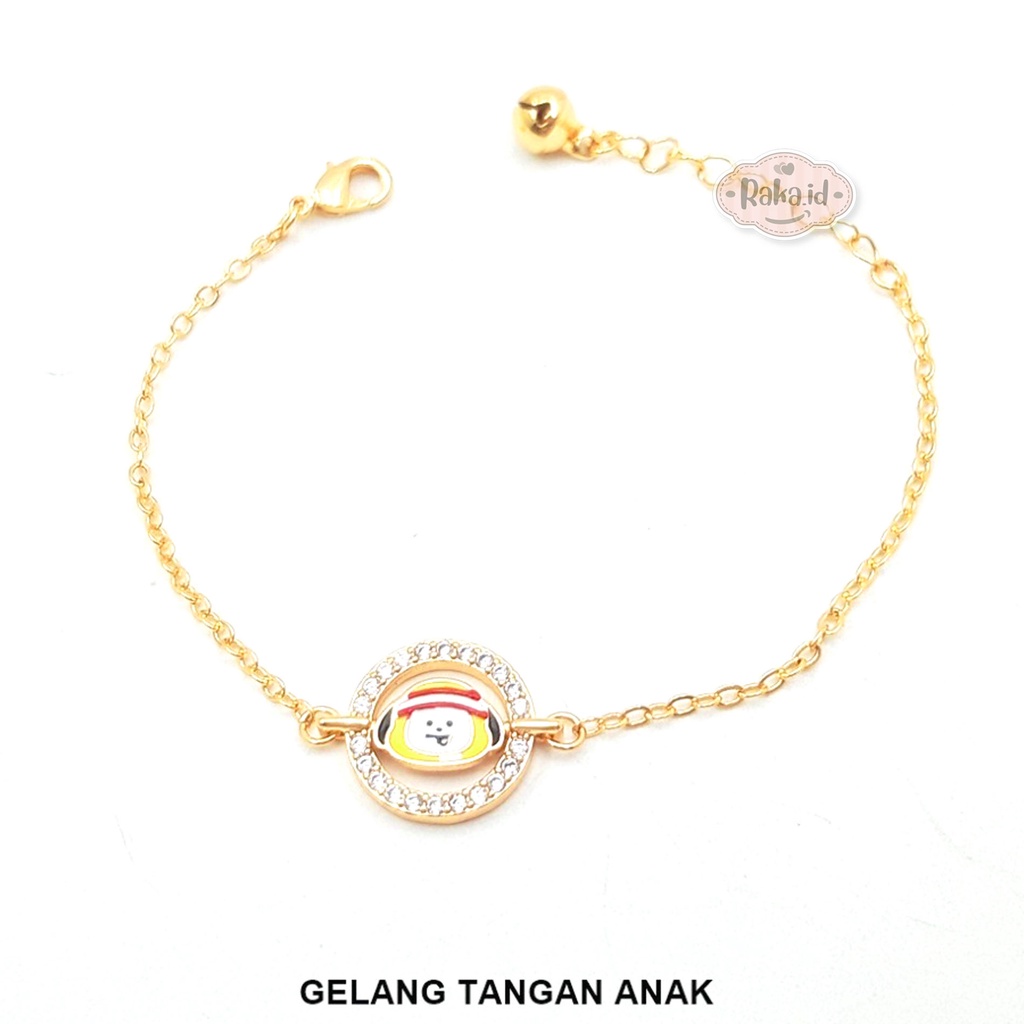 Gelang Tangan Anak Rantai Motif Kepala Bulat Chimmy BT21 BTS Perhiasan Anak 1174