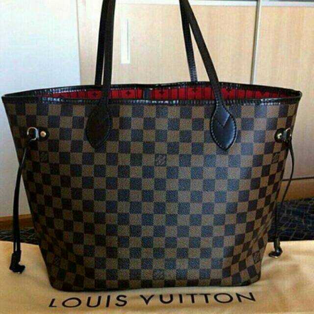 LV NEVERFULL DAMIER BERSERTIFIKAT