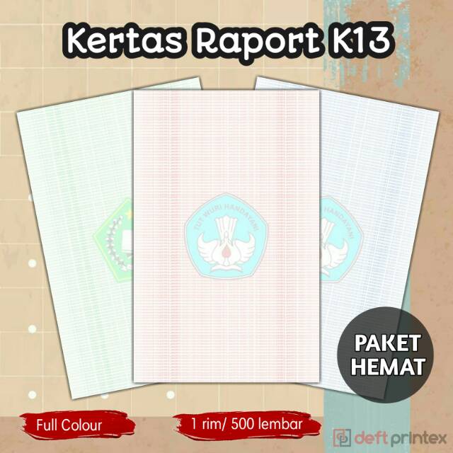 

Kertas Raport K13 | 1 rim/ 500 lembar