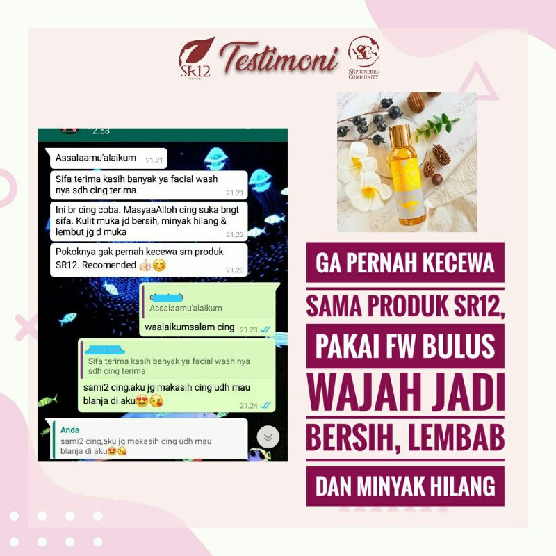 FACIAL WASH BULUS SR12 TERAMPUH..!!! SABUN PENCERAH Wajah AMAN BPOM TERLARIS