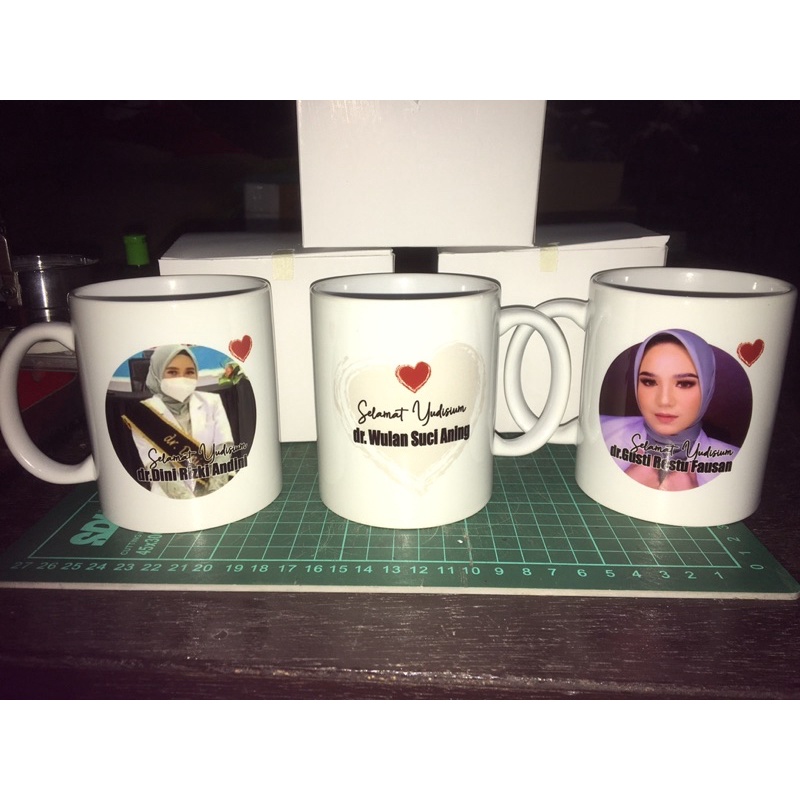 MUG CUSTOM GELAS CUSTOM MUG CUSTOM PUTIH KADO UNIK SOUVENIR PERNIKAHAN UNIK