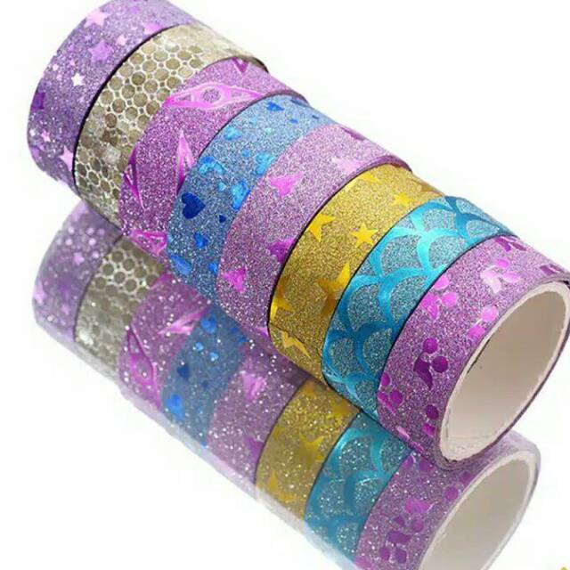 

Isolasi kado selotip motif glitter