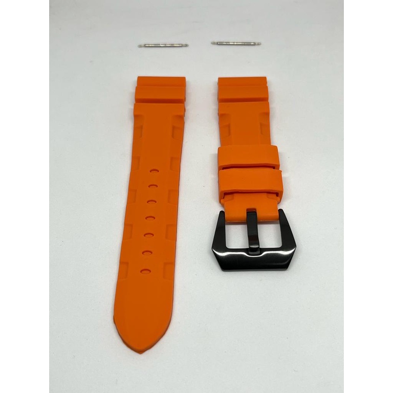 STRAP PANERAI / TALI JAM PANERAI 22mm 24mm STRAP UNIVERSAL  Silicone Rubber LUMINOR PANERAI  Color silikon karet Strap kulit silikon premium Amazfit samsung Xiaomi band