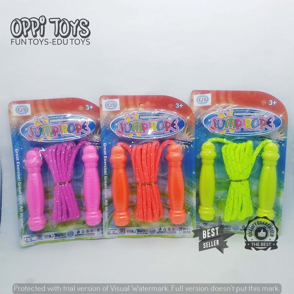 Tali Skipping Anak Mainan Lompat Warna Warni | Skipping Rope Anak Laki Laki Perempuan 3+ Tahun