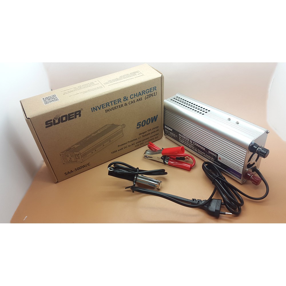 SUOER 2 in 1 (Inverter + Charger) 500 watt Typer SAA-500W/C