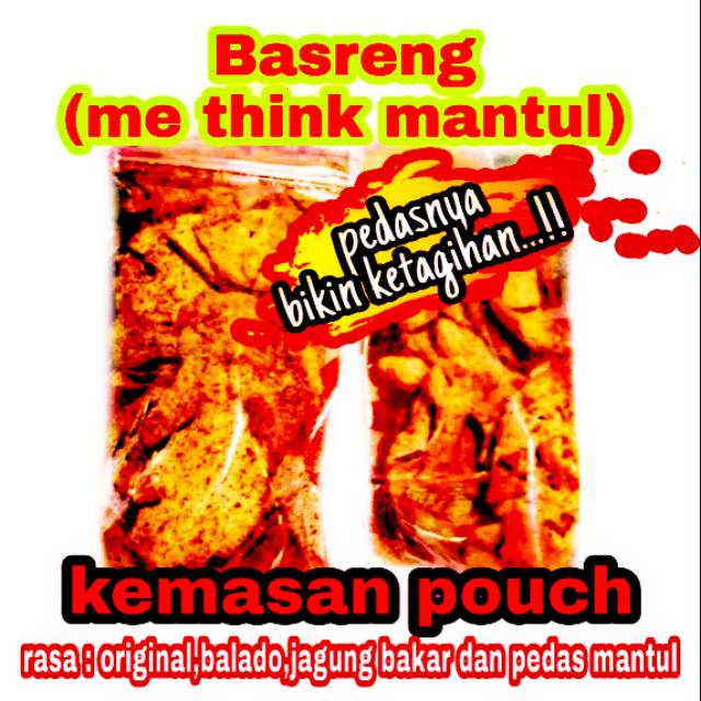 [Kemasan pouch] Basreng pedas mantul 100gram