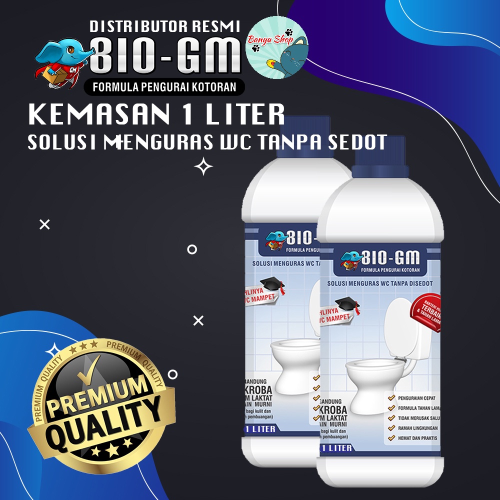 Obat Penguras Septic Tank Penuh WC MAMPET/BAU TERBAIK - Bio GM Solusinya-1 liter