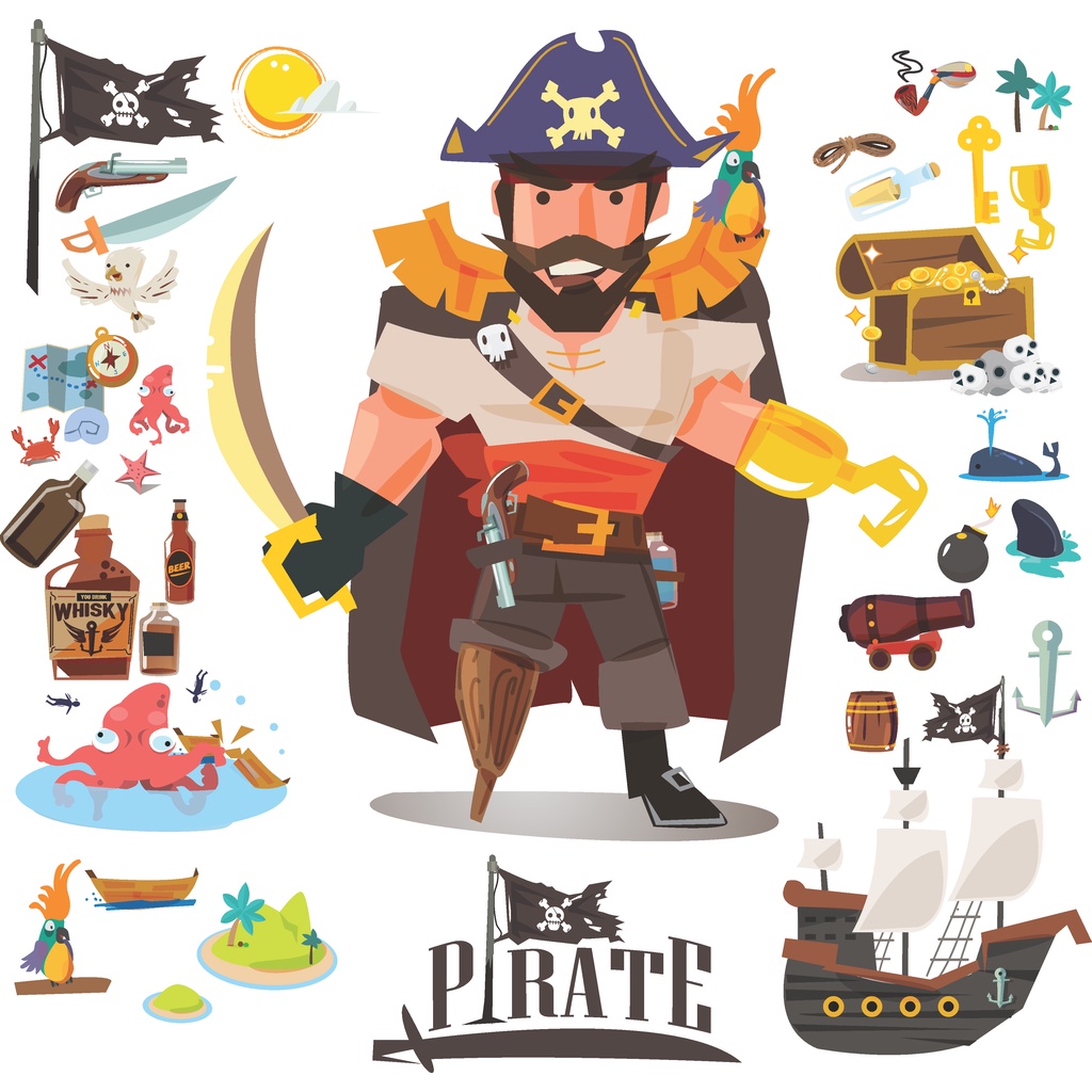 Pirate Vector Set For CorelDraw