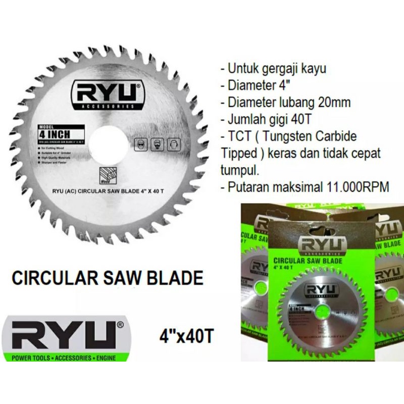 Jual Ryu Mata Circular Saw Blade X T Mata Gergaji Pisau Potong