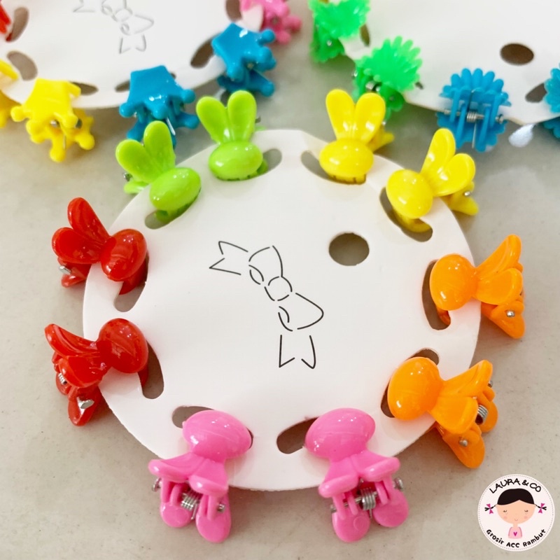 Jepit Rambut Mini Anak Korea Glossy 10pc