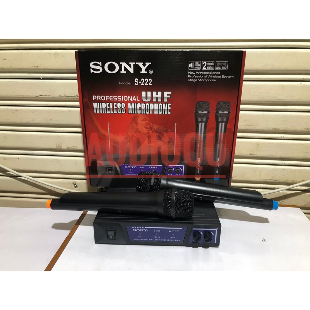 Mic Wireless Sony s 222/s222/s-222 Dua Mic Pegang