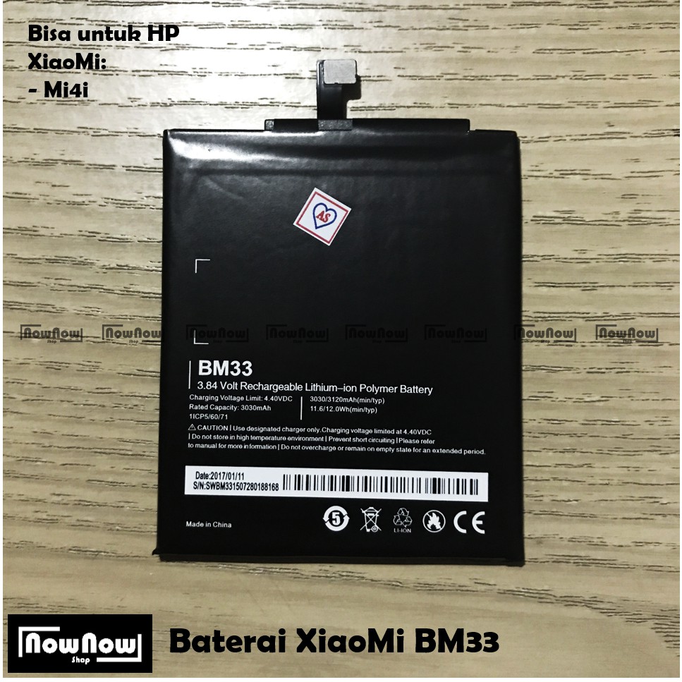 Baterai XiaoMi Mi4i BM33 Original Batre Battery