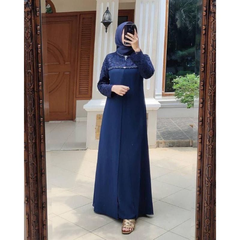 GAMIS MAXMARA KOMBINASI BROKAT TILE GAMIS KONDANGAN