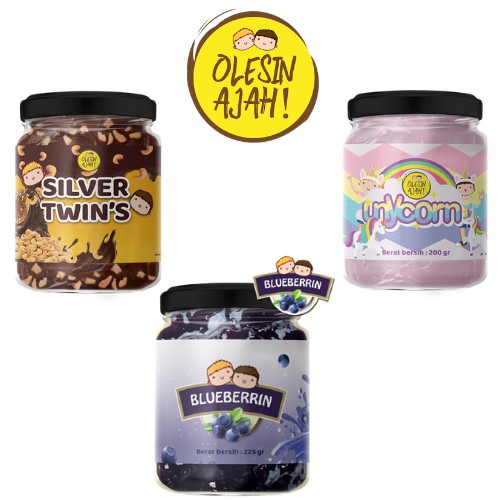 

BEST SELLER!! 3 Pcs Selai Blueberrin + Silver Twins + Unycorn - OlesinAjah - Homemade