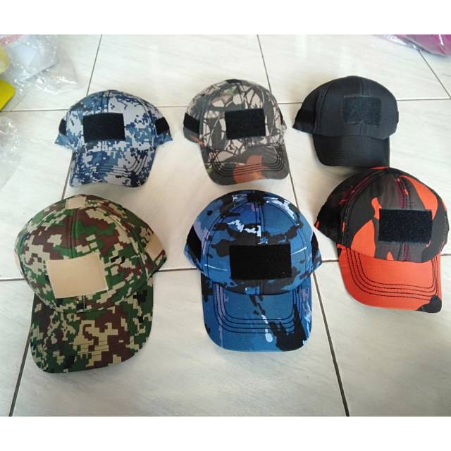 Topi tactical / topi loreng / Topi Velcro | Topi Army | Topi baseballl polos / topi army look Topi Taktikal Tactical