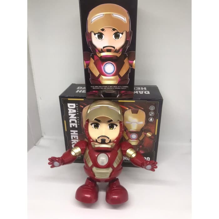 Robot Iron Man Dance Mainan Robot Avengers Hero Ironman ACC