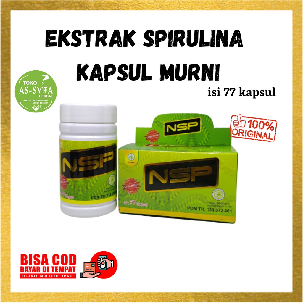 Nsp Spirulina Kapsul Ekstrak Murni / Herbal Spirulina Nsp  / Kapsul Spirulina Nsp / Ekstrak Spirulin