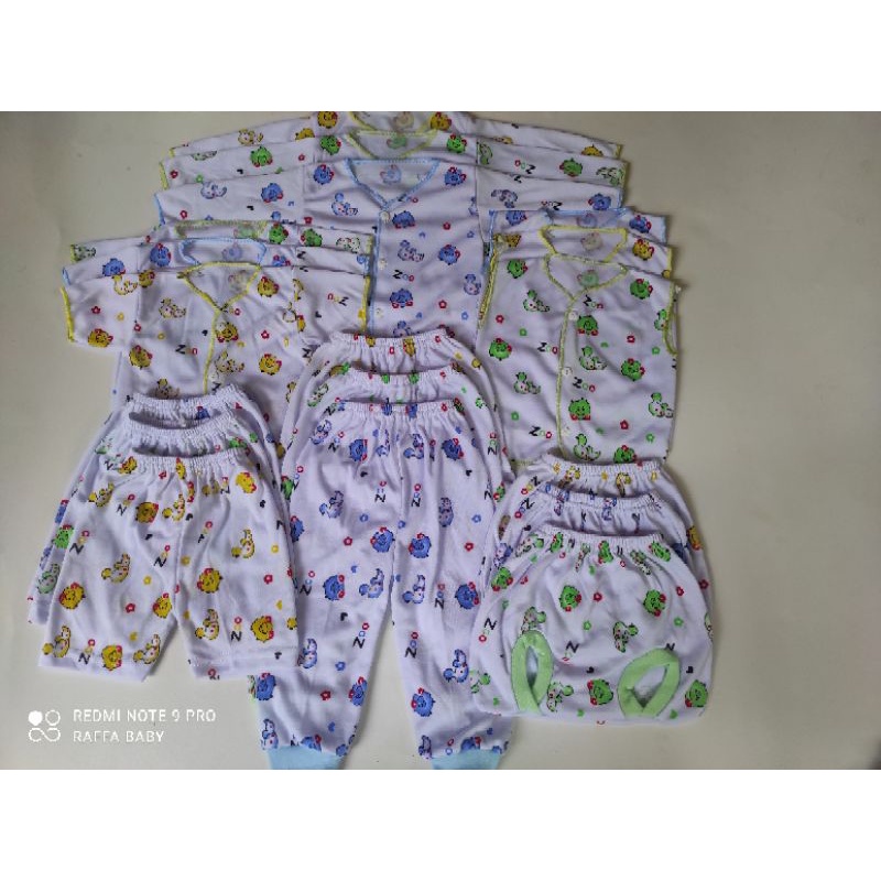 PAKET 18PCS/9STEL BAJU+CELANA BAYI MOTIF BEBEK