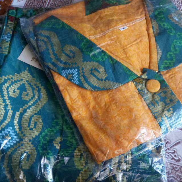 Kemeja Etnik Pria Lengan Pendek Motif Mego Mendung Ukuran M L Xl Xxl 4l