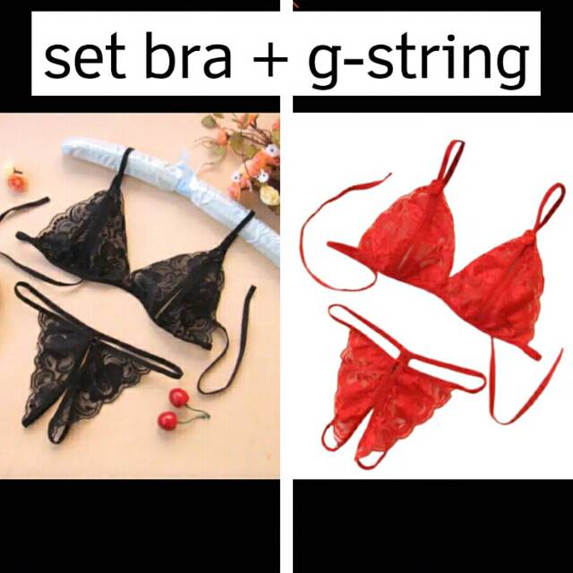Set lingerie bra dan celana dalam