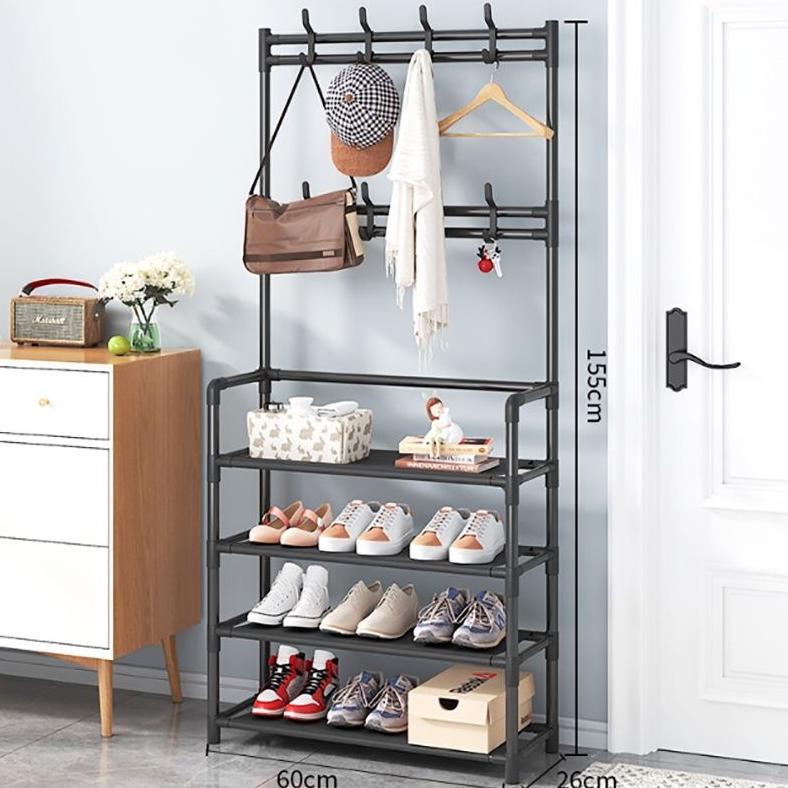 RAK GANTUNGAN BAJU STAND HANGER & RAK SEPATU PENYIMPAN JAK DAN TOPI SEPATU & TAS/LEMARI SEPATU SANDA