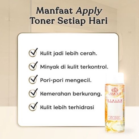 HYGLOW TONER ESSENCE SPRAY LAMOUR - Toner Pemutih & Pelembab Wajah Untuk Semua Jenis Kulit Original