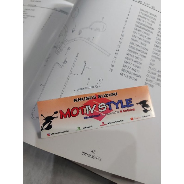 Per paha rem suzuki skywave hayate spin original sgp