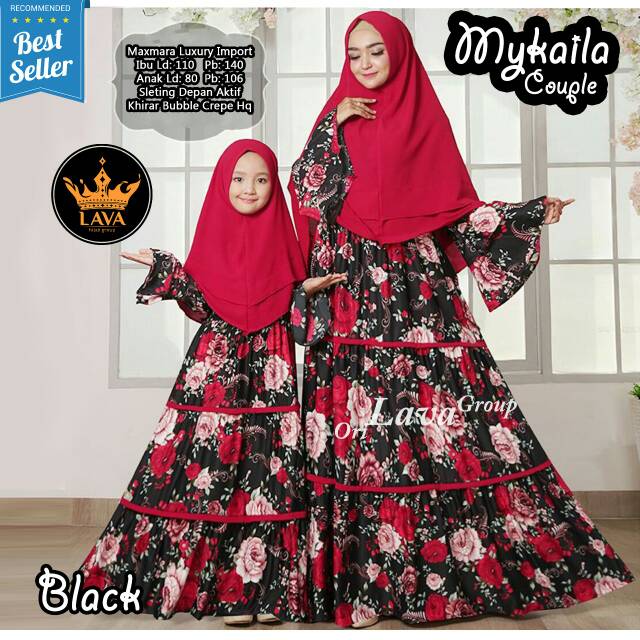 Gamis mykaila couple ibu anak