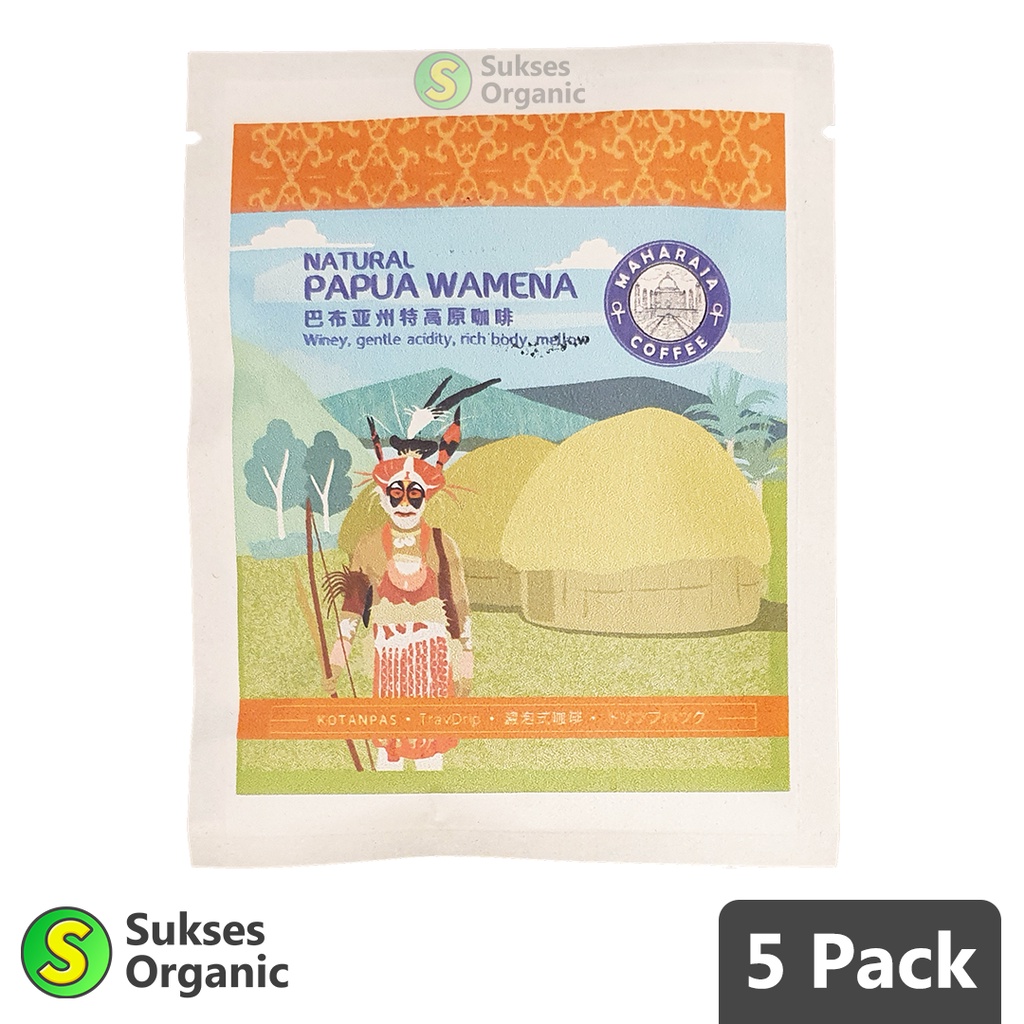 

Drip Coffee PAPUA WAMENA Kopi Tanpa Ampas Maharaja 5PCS