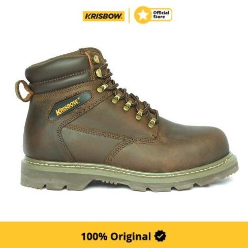 krisbow vulcan sepatu pengaman - cokelat ukuran 40