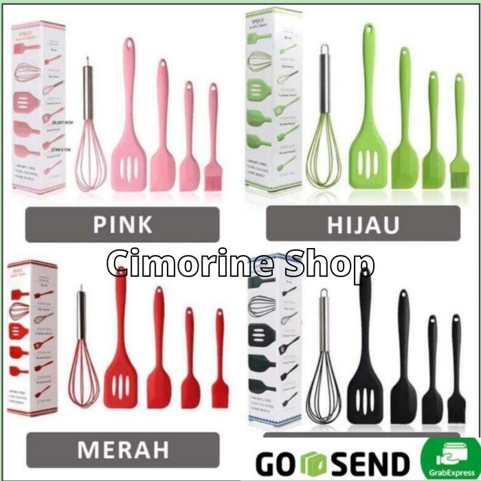 PAKETAN SET 5in1 Spatula Set Household Silicone Utensil