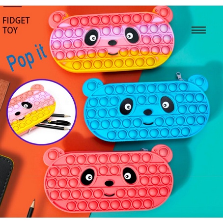 AFABAGS - Kotak Pensil Panda Pop it Termurah Pop It Makaron Murah Fidget Toy Murah Mainan Anak Pengh
