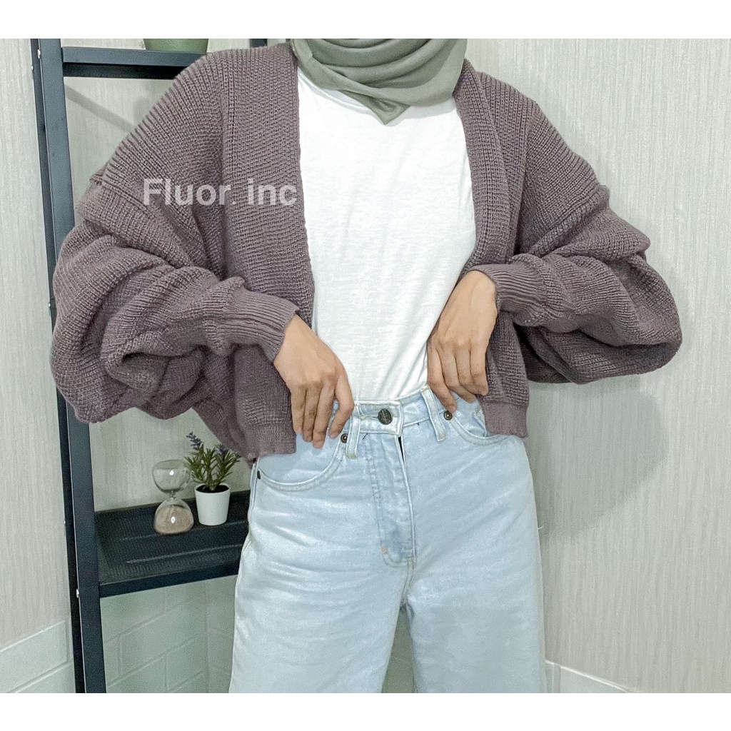 Fluor.inc - Cardigan Rajut Batwing / Cardigan Rajut Batwing Kekelawar / Cardigan Batwing Crop / Swea