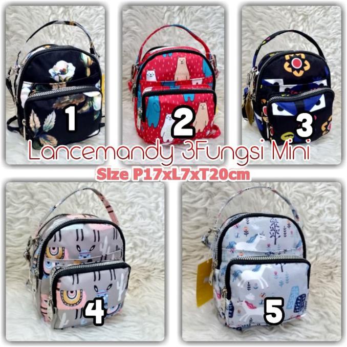 Lm2021 Tas Ransel/Jinjing/Selempang Mini Lancemandy Import 3Fungsi - N04 Promo Hari Ini