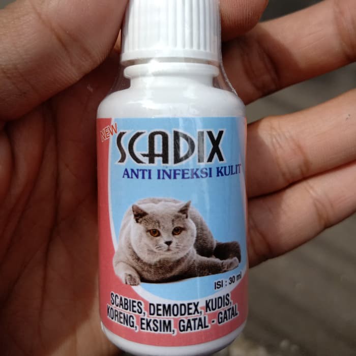 Scadix Cat 30ml - Obat Scabies Kucing Kudis Koreng Borok Gatal Demodex