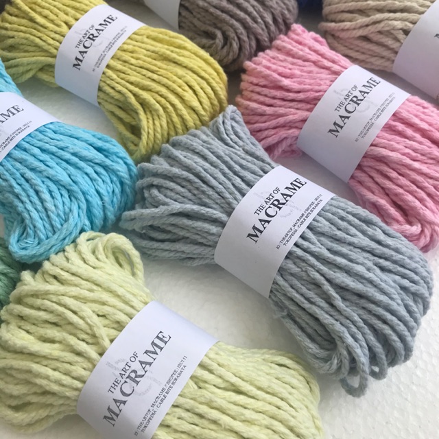 Tali katun macrame cotton rope warna Part 1 Shopee Indonesia