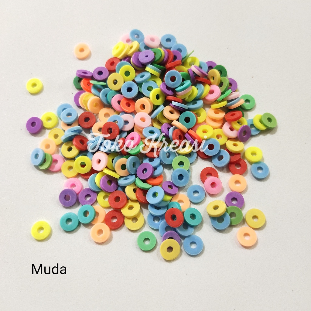 Manik Manik Clay Spacer Ring Polymer (warna random)