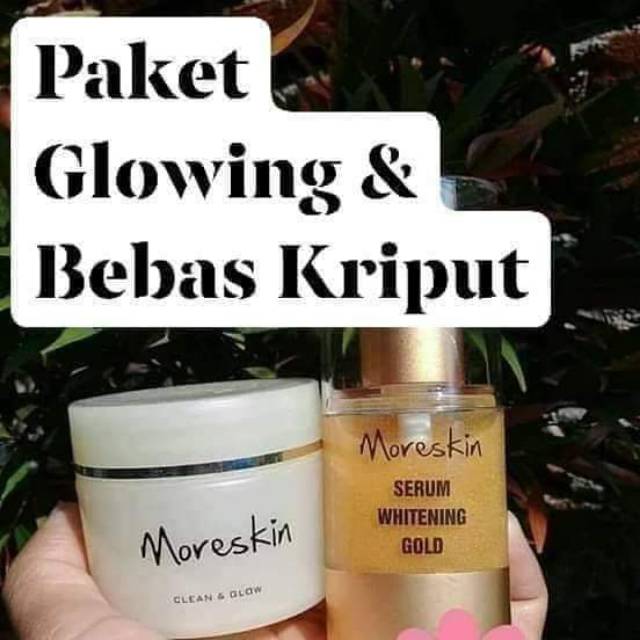 Paket Glowing moreskin and serum gold Original Nasa