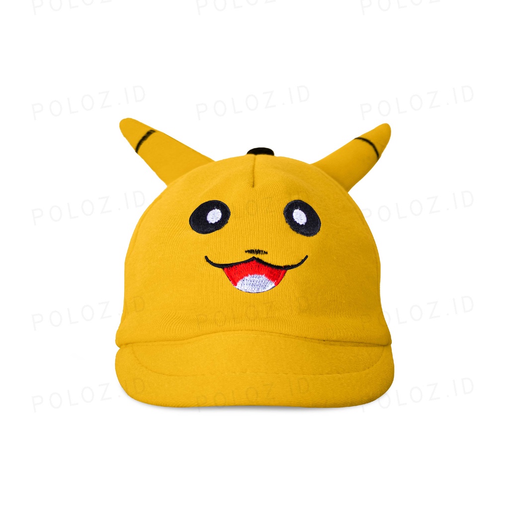 Topi pikachu lucu Topi pokemon anak Bordir Nama Custom.