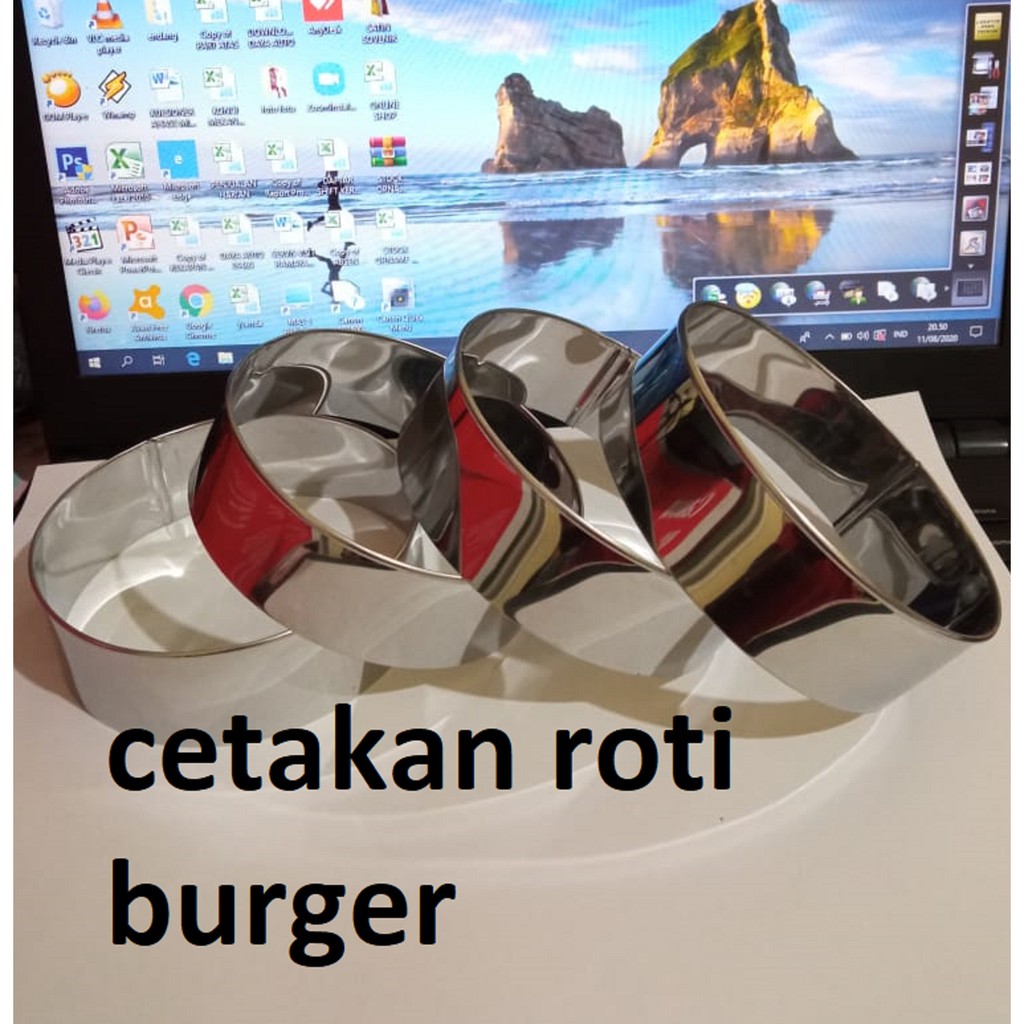 CETAKAN RING ROTI BULAT/RING ROTI BURGER BAHAN 100%STAINLESS