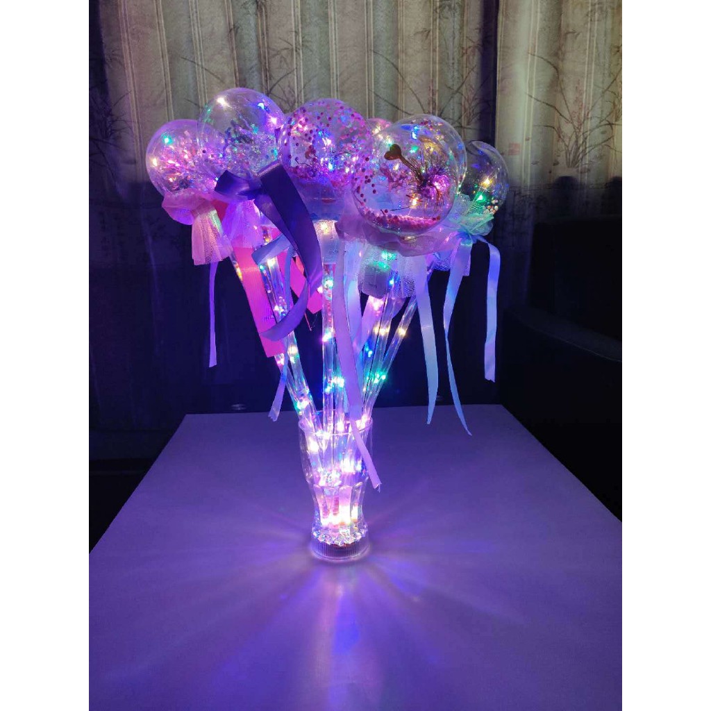 Mainan Tongkat Sihir Peri Princess Anak LED Glowing Stick Transparan Warna Warni Untuk Pesta Magic