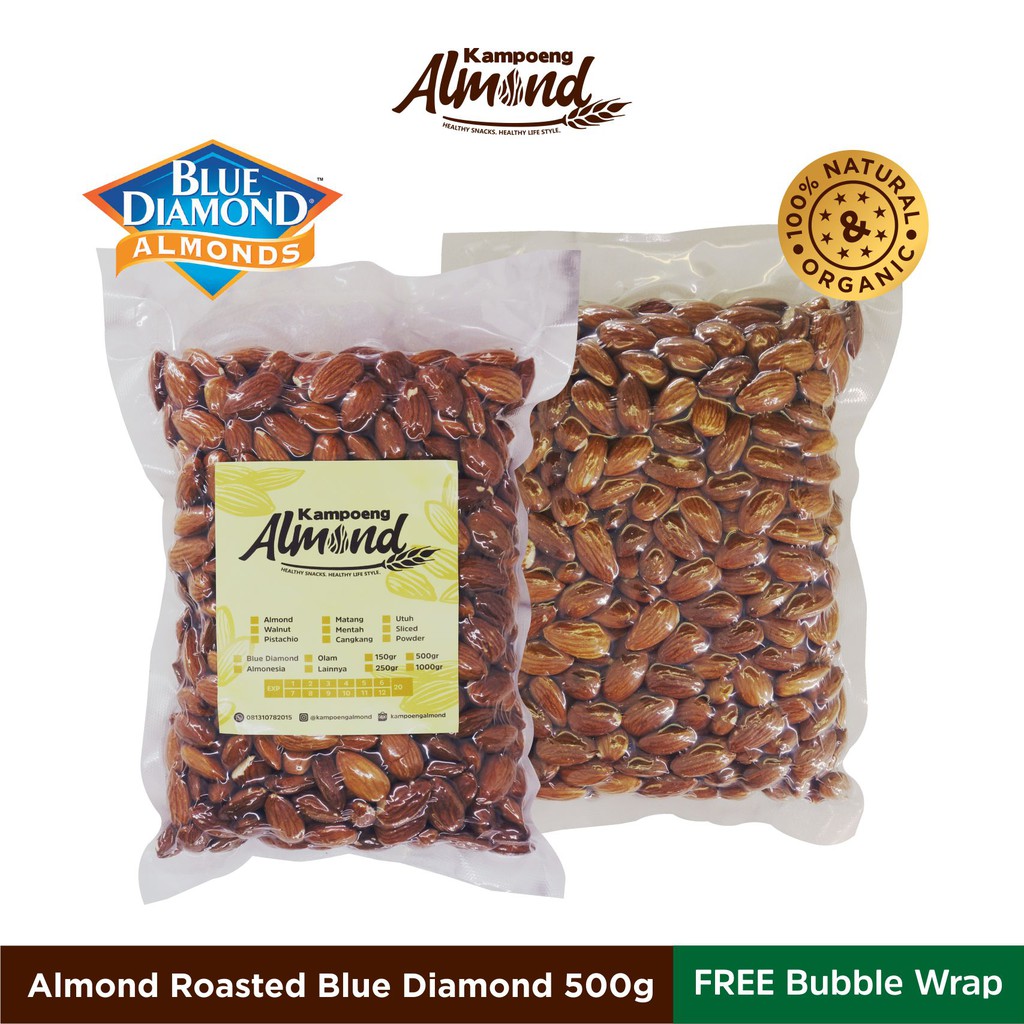 

Blue Diamond Almond Roasted / Panggang Uk. 500 Gr.